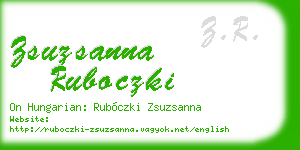 zsuzsanna ruboczki business card